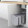 Recycle Waste Bin Sorter Recycling Pull Out Soft Close Kitchen Cabinet Hidden