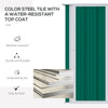 Outdoor Storage Shed Steel Garden Shed w/ Lockable Door Green