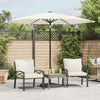 Garden Parasol with Steel White 268x268x226 Q5K9