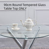 90cm Round Clear Tempered Glass Table Top ONLY ( NO LEGS）
