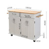 Kitchen Rolling Storage Trolley Cart Island Shelves Cupboard W/ Drawer & Cabinet