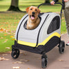 Pet Stroller Pushchair 2-in-1 Folding Dog Cat Walk Travel Carrier for Car Rides