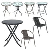 Garden Bistro Patio Furniture Set Folding Table Chairs Outdoor Indoor Rattan NEW