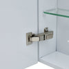 Bathroom Dimmable LED Mirror Cabinet Makeup Mirror Storage Box + Shaver Socket