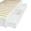 Daybed with 2 Drawers & Storage Compartments 3ft Single Wooden Bed Frame, White