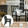 2 Piece Patio Wrought Iron Dining Seating Chair Garden Dining Chair Back Armrest