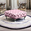 Ancroft Coffee Table Footstool In Soft Plush Velvet Rectangle Pouffe Upholstered