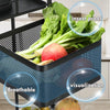 6 Tier Kitchen Rotating Storage Trolley Cart Utility Vegetable Mobile Shelf Rack