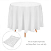 Large White Tablecloth Round Table Cover for Buffet Table Parties Holiday Dinner