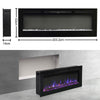 40/50/60/70/80/100 inch Insert/ Wall Mounted LED Fireplace Electric Media Fire