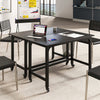 Computer Workstation Rolling Writing Study Desk On Wheels-Black
