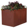 Metal Cube Planter Garden Corten Steel Plant Flowers Pot In & Outdoor Square Box