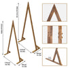 2x Large Small Wooden Wedding Arch Stand Triangle Arbor Frame Archway Boho Party