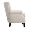 Upholstered Fabric Scalloped Wing Back Chair Armchair Lounge Sofa Fireside Seat