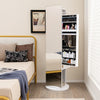 360° Swivel Jewelry Cabinet Armoire Freestanding Full Length Mirror w/ Storage