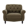 Dusk Hebden Olive Green Velvet Armchair RRP £