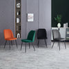 Set of 2,4,6 Velvet Suede Dining Chairs Upholstered seat Ergnomic with Metal Leg