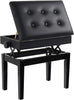 Piano Stool Dressing Stool Height Adjustable with Storage & Soft Padded Seat UK