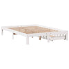 Bed Frame with Drawers White 140x200 Solid Wood Pine Z1Y4