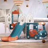 Kid Garden Swing Slide Climber Set Bus Driving Playset Basketball Playground Toy