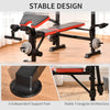 Multi-Function Adjustable Weight Training Bench Fitness Gym Lifting 5.9ft Black