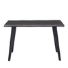 Morden Brown Dining Table Dining Room Kitchen Garden Table Metal Straight Legs