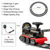 COSTWAY Kids Ride On Train Electric Ride On Toy with 16 Pieces Tracks-Black