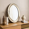 Classic Oval Baroque Gold Frame Wall Mirror Aesthetic Accent Mirror Bedroom Hall