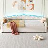 Day Bed LED Upholstered 3ft Single Sofa Bed with Trundle Bed Velvet Fabric Bed