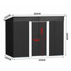 8.5x4ft Anthracite Garden Storage Shed Pent Roof Tools Shed with Acrylic Window