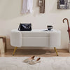 Long Stool Chair Bed End Seat Window Bench Faux Frizzle Shaggy Fur Soft Padded