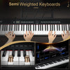 Glarry 88 Keys Electric Keyboard with Stand Bag Semi-weighted Home Digital Piano