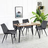 Set of 2 Faux Leather/Suede Dining Chairs Metal Legs Reception Restaurant Chair