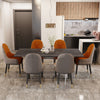Adjustable Dining Table Extendable Marble Stone Kitchen Table For Small Spaces