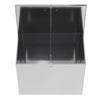 Lockable Outdoor Storage Box Garden Patio Galvanized Chest Lid Animal Feed Bins