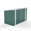 Galvanized Metal Garden Bike Shed Tool Lockble Garbage Bin Storage Sheds 210cm