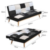 6FT Retro Patchwork Sofa Bed Click-Clack 3 Seater Rainbow Multi-Coloured Sofabed