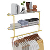 Retro Coat Rack Industrial Pipe WallMounted Clothes Hanging Rail Hallway Bedroom