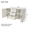 Sideboard Buffet 2 Doors 3 Drawers Storage Cabinet Cupboard White 120x40x75 cm