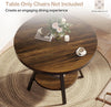 90cm Round Dining Table, Industrial Small Kitchen Table with Metal Legs for 2-4