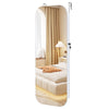 6 LEDs Mirror Jewelry Cabinet with Storage Shelves-White