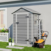 Plastic Outdoor Garden Tool Shed 4.4 X 3.4ft Plant Bike Storage Shed House Cabin