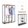 Heavy Duty Wardrobe Clothes Rack Hanging Garment Display Stand Storage Shelves
