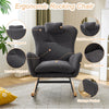 Modern Rocking Chair Swing Rocker Armchair Baby Rocking Chair For Nursery Grey