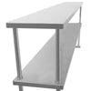 Catering Stainless Steel Table Commercial Overshelf Kitchen Prep Bench Shelves