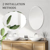 LUVODI High Definition Frameless Oval Wall Mirror for Bathroom/Vanity Bevel Edge