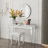 FATIVO Mirrored Crushed Diamond Console Table Venetian Make-Up Vanity Side Table
