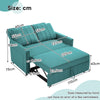 2 Seater Sofa Bed, Convertible Pull Out Sofa Bed with Adjustable Backrest, Green