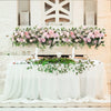 100cm Pink Artificial Rose Hydrangea Row Flowers Wall Decor DIY Wedding Stand