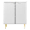 Sideboard Buffet Storage Cabinet with 6 Compartments Living Room Furniture White